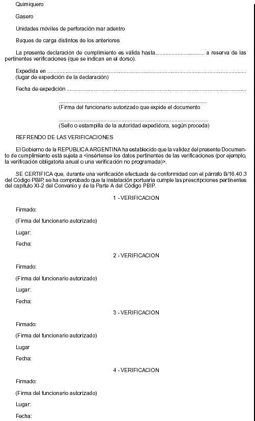 Ecofield - Prefectura Naval Argentina - Disposición (PNA) 27/03